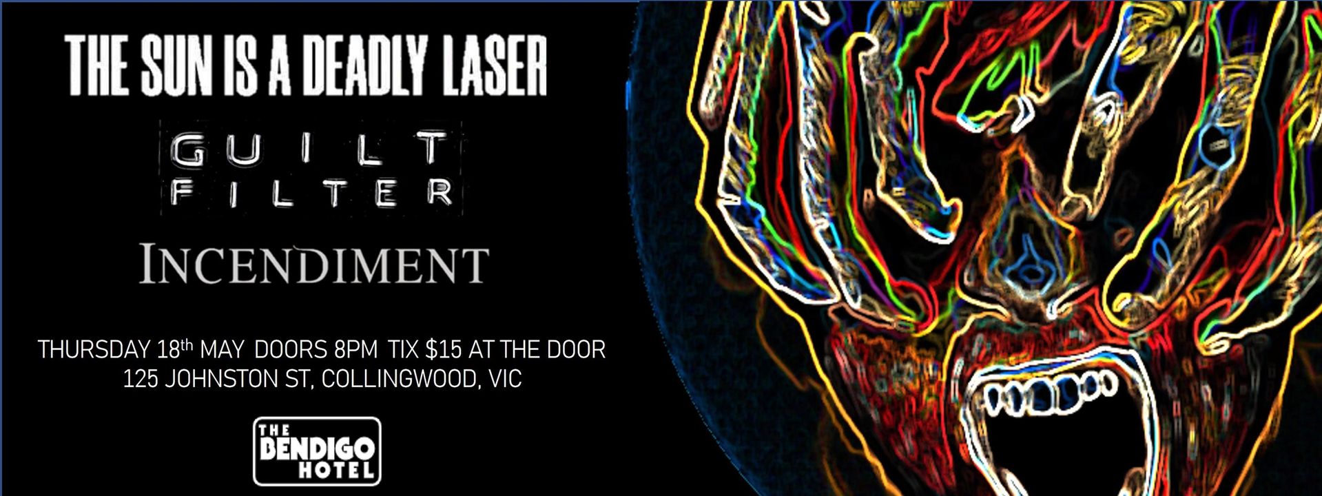 GUILTFILTER play the Bendigo tomorrow night